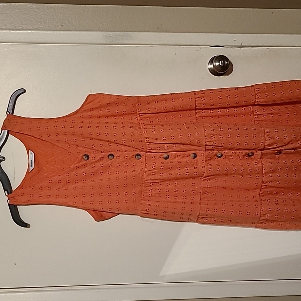 116. SONOMA | CORAL BUTTON UP DRESS SIZE MEDIUM